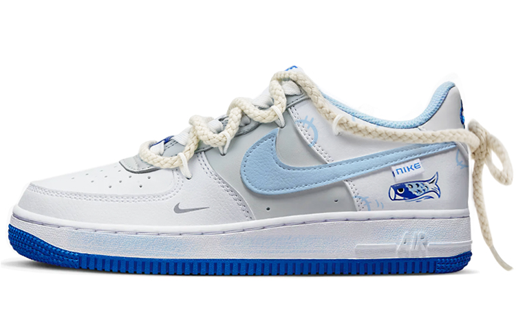 

Кроссовки Nike Air Force 1 Skateboard Shoes Women's Low-Top White Blue