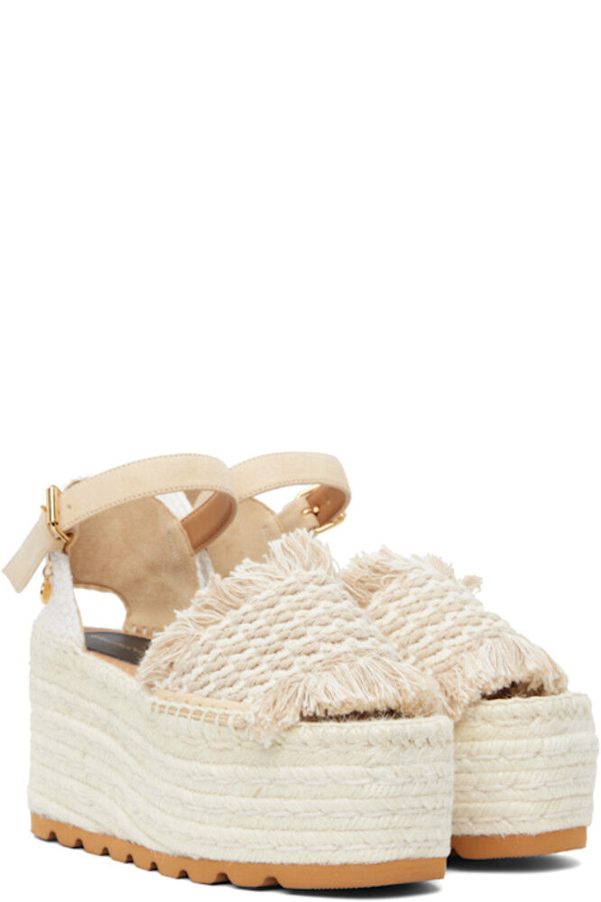 Сандалии Gaia на платформе с эспадрильями и танкеткой от Off-White & Beige Stella McCartney — фото 4