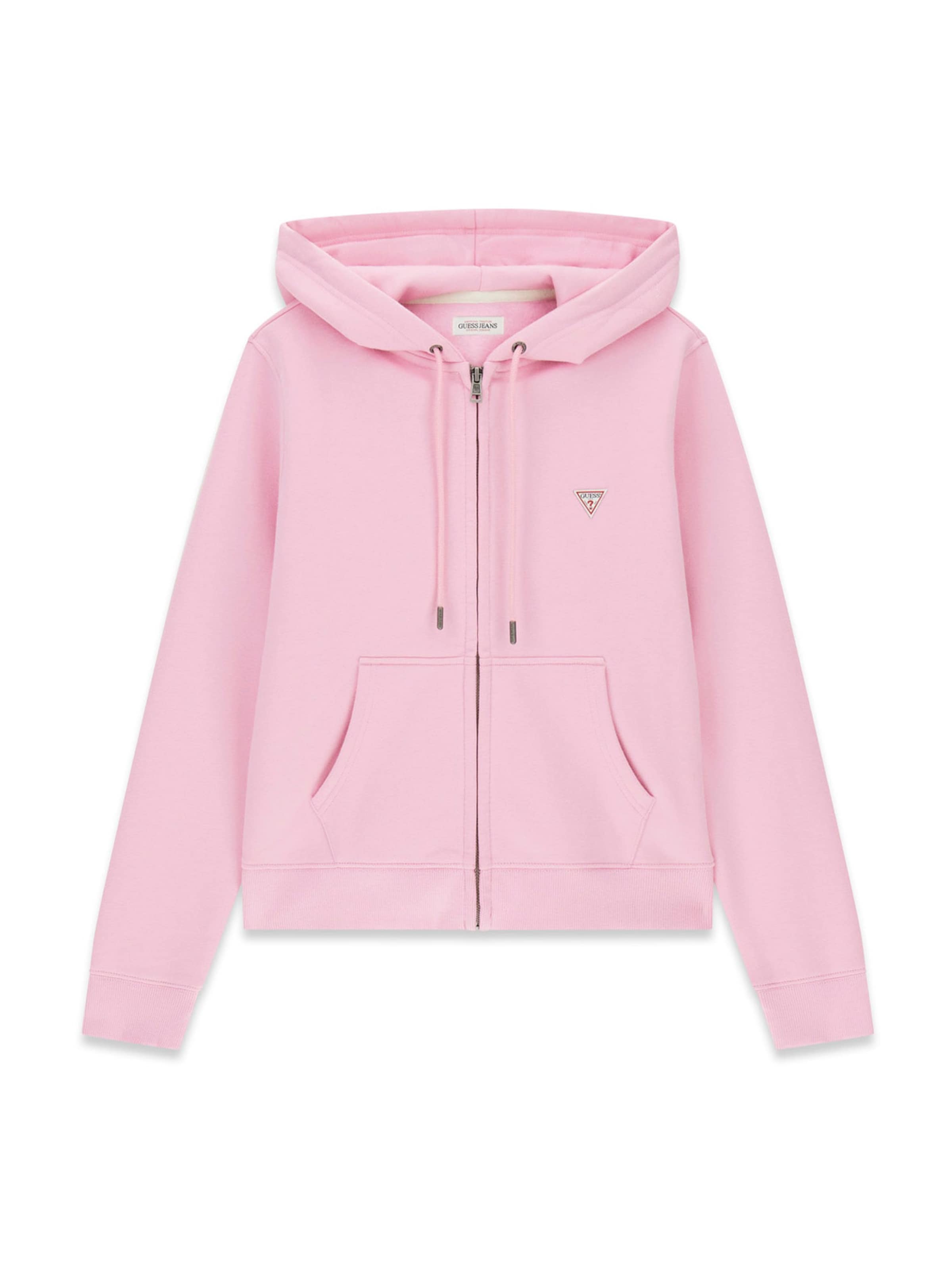 

GUESS JEANS Худи на молнии в розовом цвете, Розовый, GUESS JEANS Худи на молнии в розовом цвете
