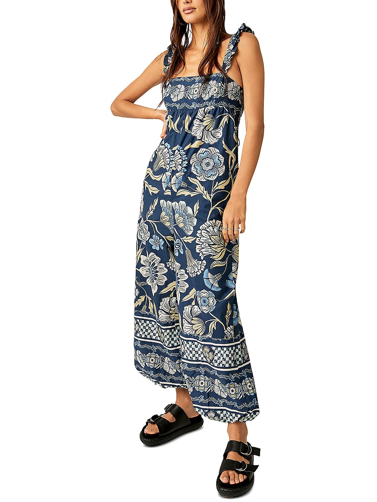 

Женский комбинезон из хлопка с принтом Bali Albright Free People, цвет navy combo