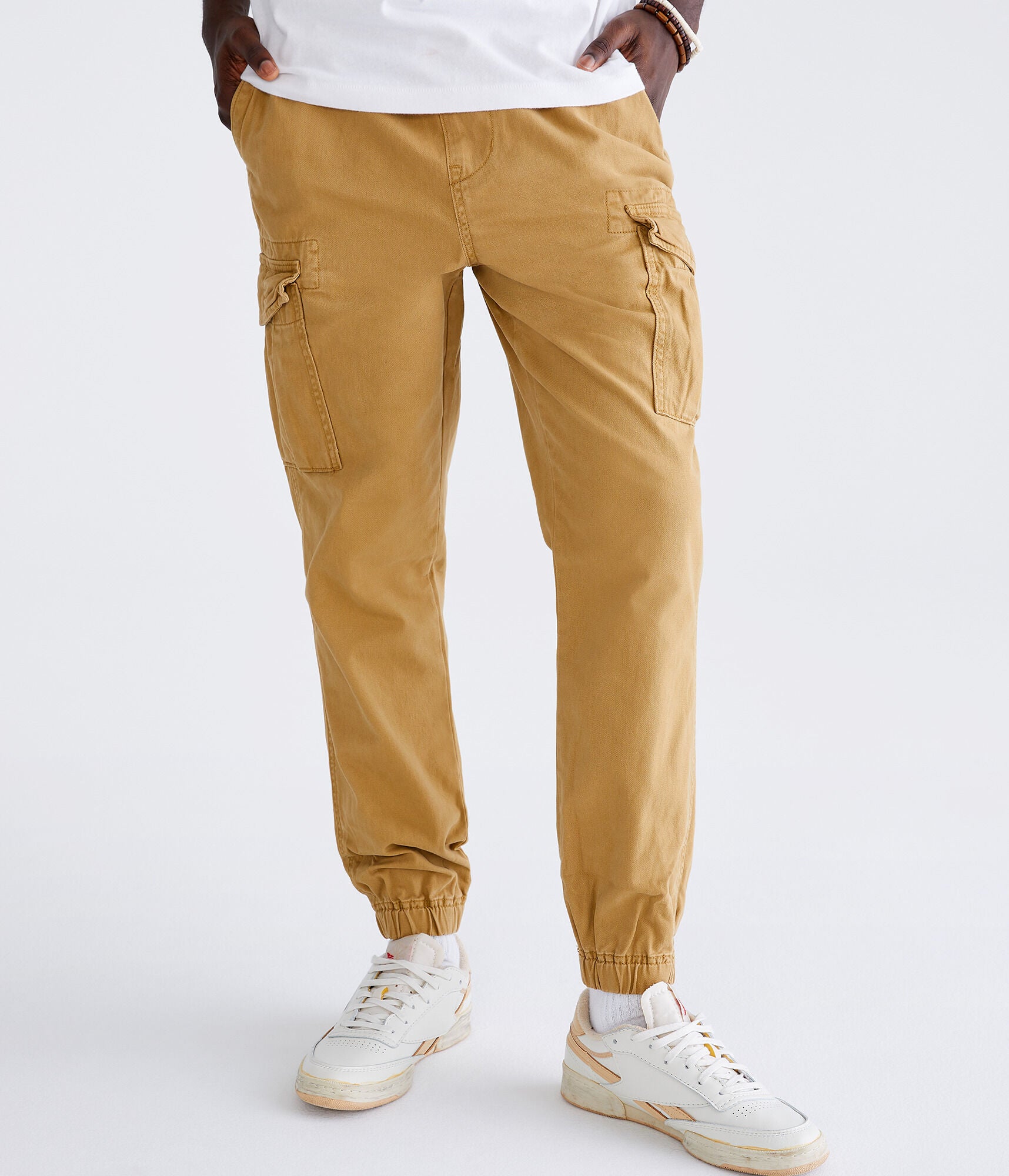

Мужские джоггеры Aeropostale из твила, цвет golden tan