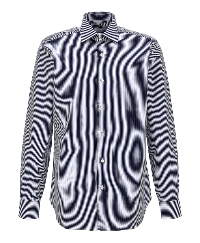 

Полосатая рубашка Barba, синий
