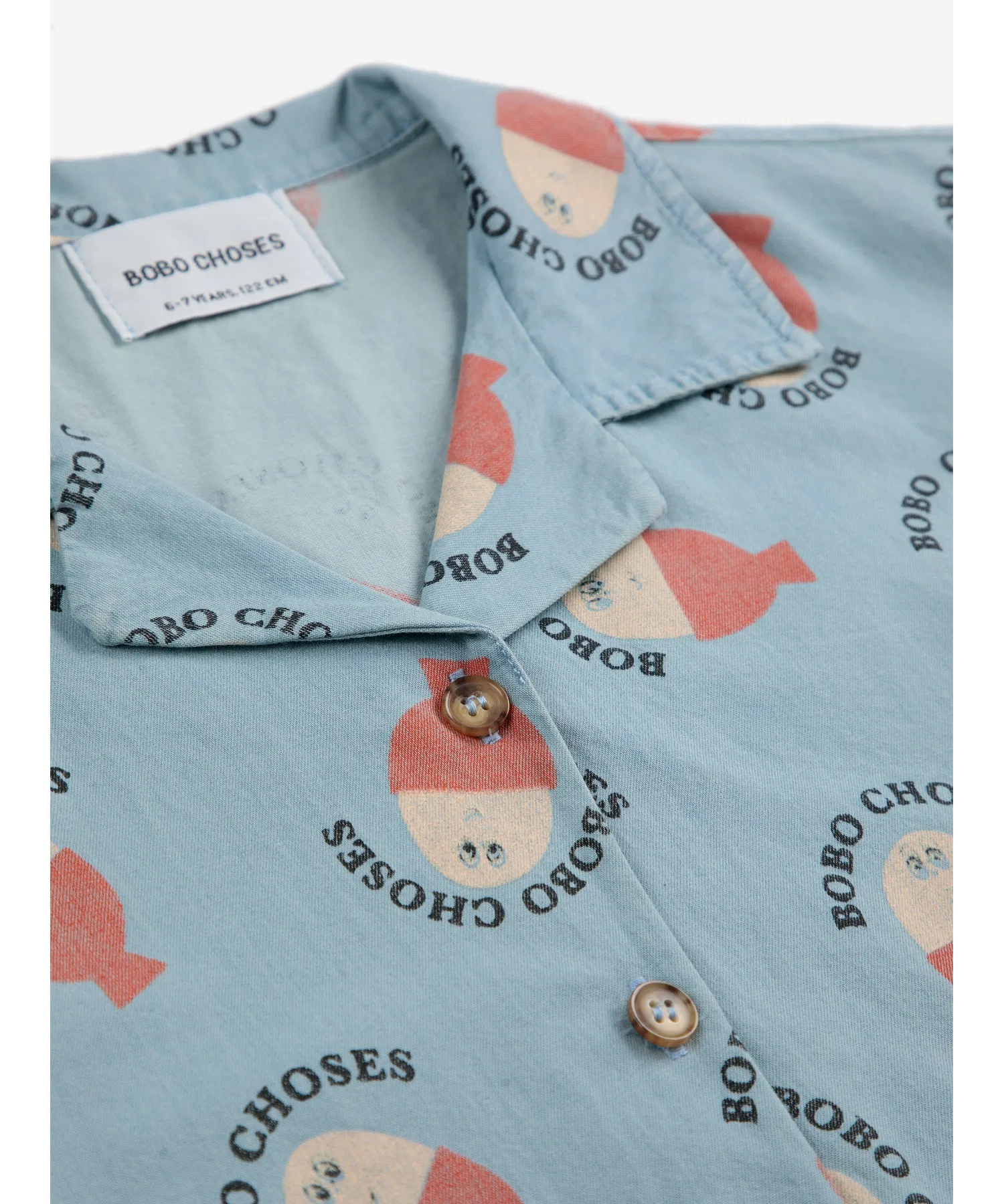 Детская рубашка BOBO CHOSES с принтом 'Morning Egg' — фото 3