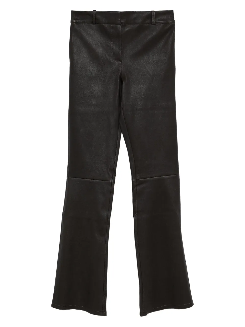 

Кожаные расклешенные брюки Arma, черный