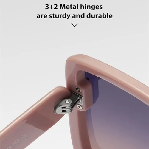 

2027 Женские поляризованные солнцезащитные очки, солнцезащитные очки большого размера, для кемпинга, пляжа и путешествий, с защитой от бликов MTZJH, Beige Purple Tea