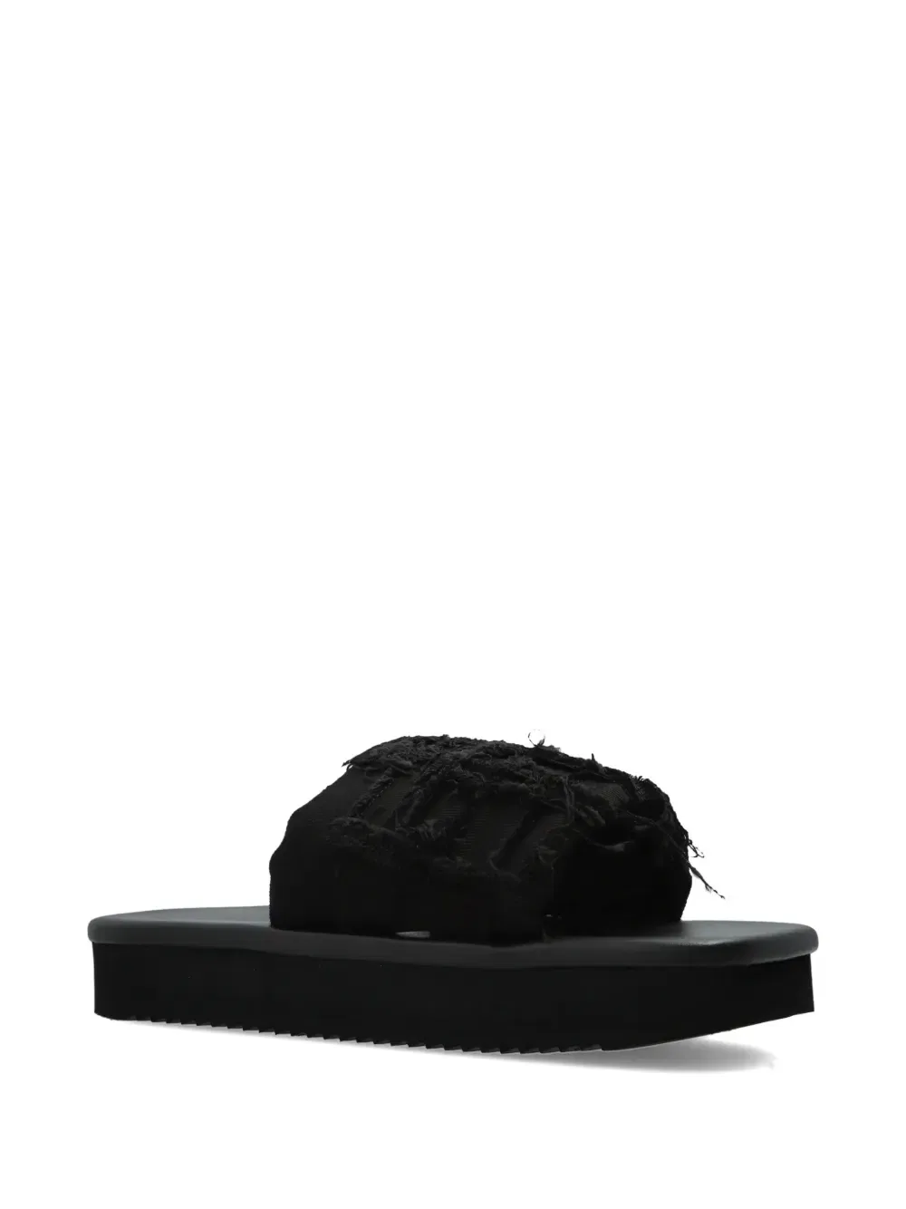 Шлепанцы с витой подошвой на платформе Rick Owens Drkshdw, черный — фото 2