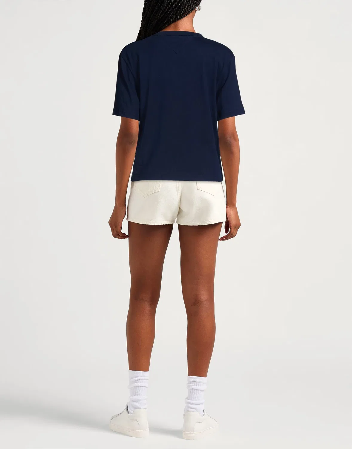 Футболка из хлопка Tommy Hilfiger темно-синяя — фото 3