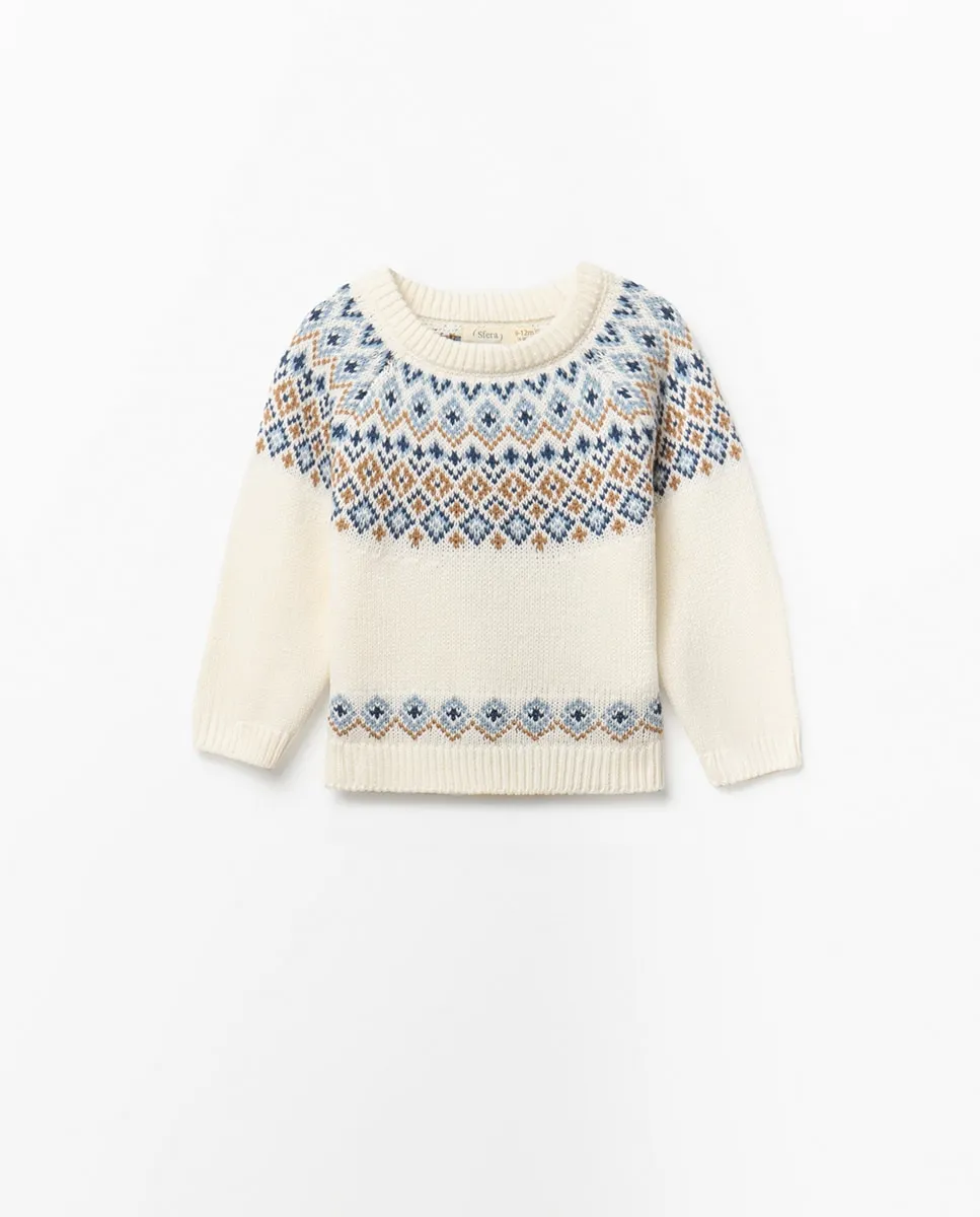 

Джерси жаккард Sfera, светло-бежевый