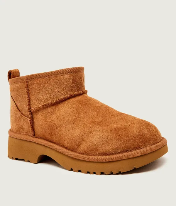 Классические ультраминиатюрные зимние ботинки New Heights Ugg, коричневый