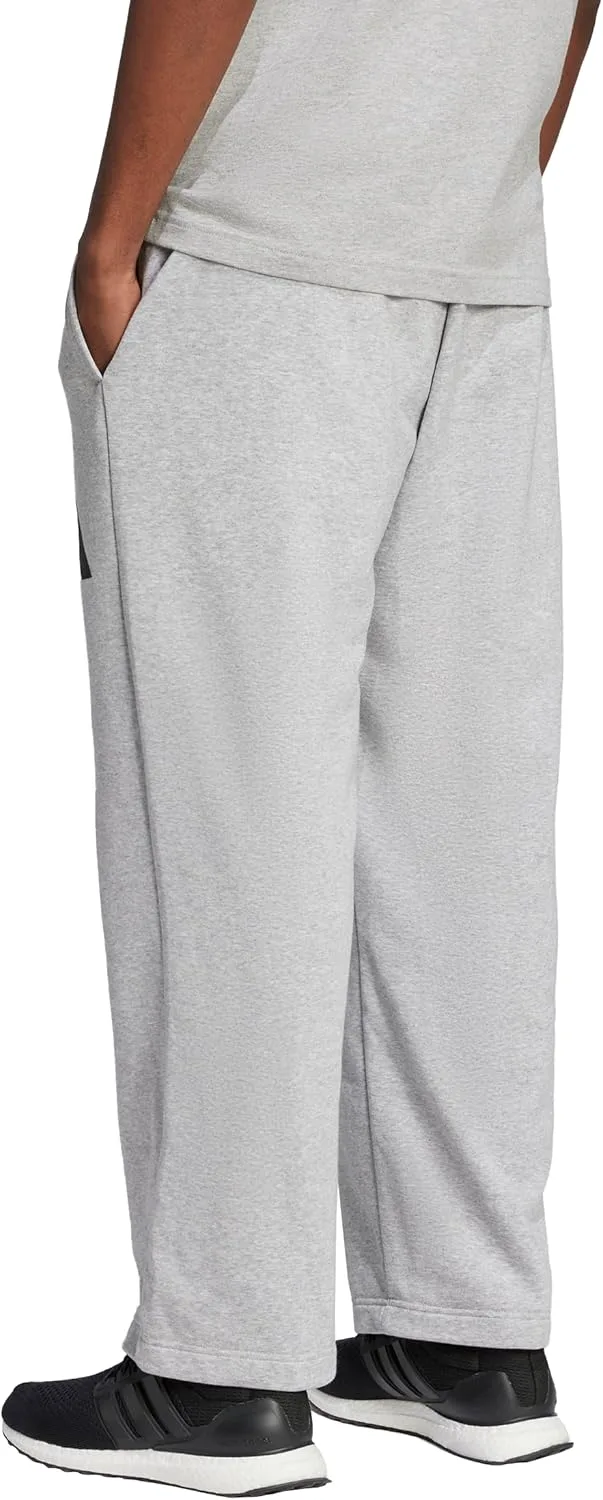 Мужские брюки Adidas Essentials 3-bar Wide Leg, серый/черный — фото 2