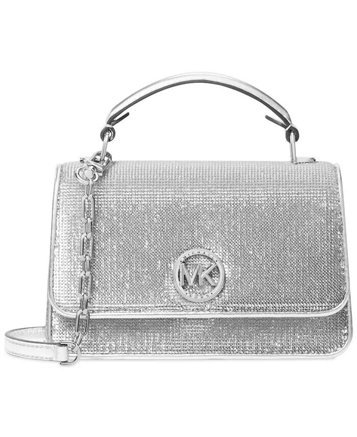 

Сумка-чехол Delancey Mini East West с верхней ручкой и цепочкой Michael Kors, серебряный