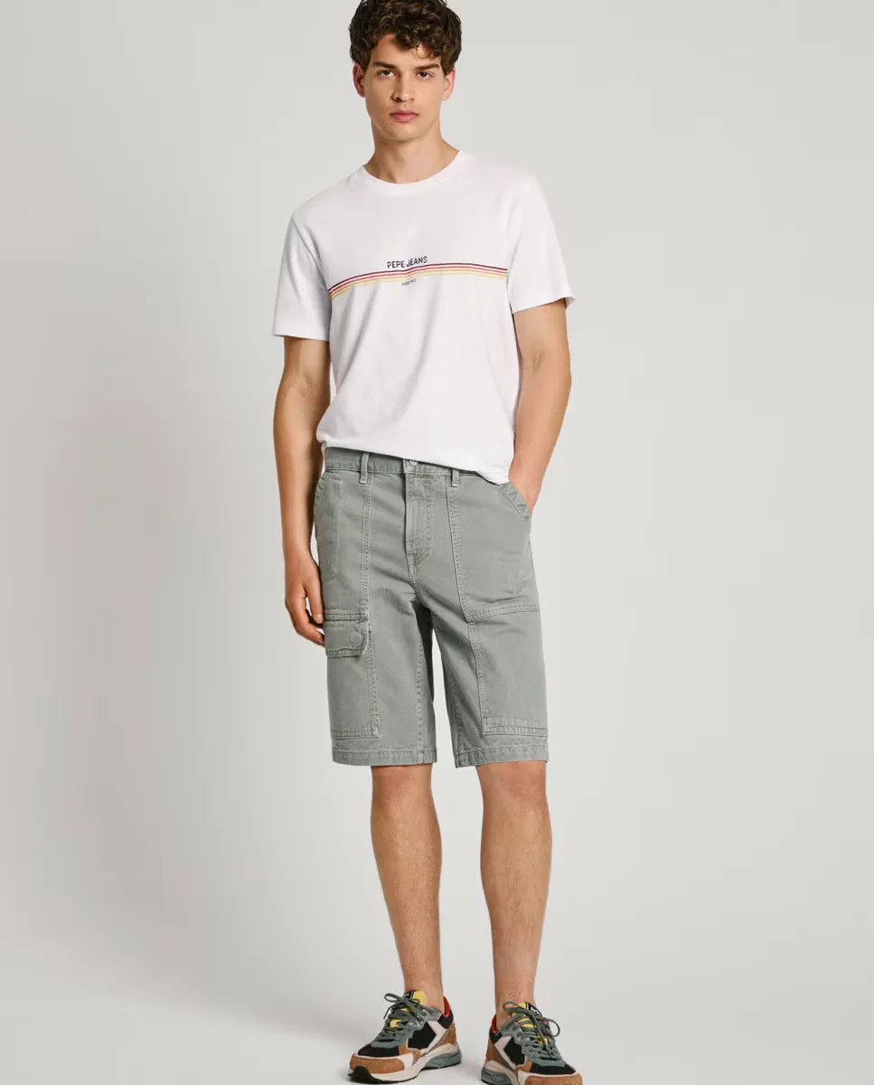 

Мужские джинсовые шорты свободного кроя Pepe Jeans, светло-зеленый