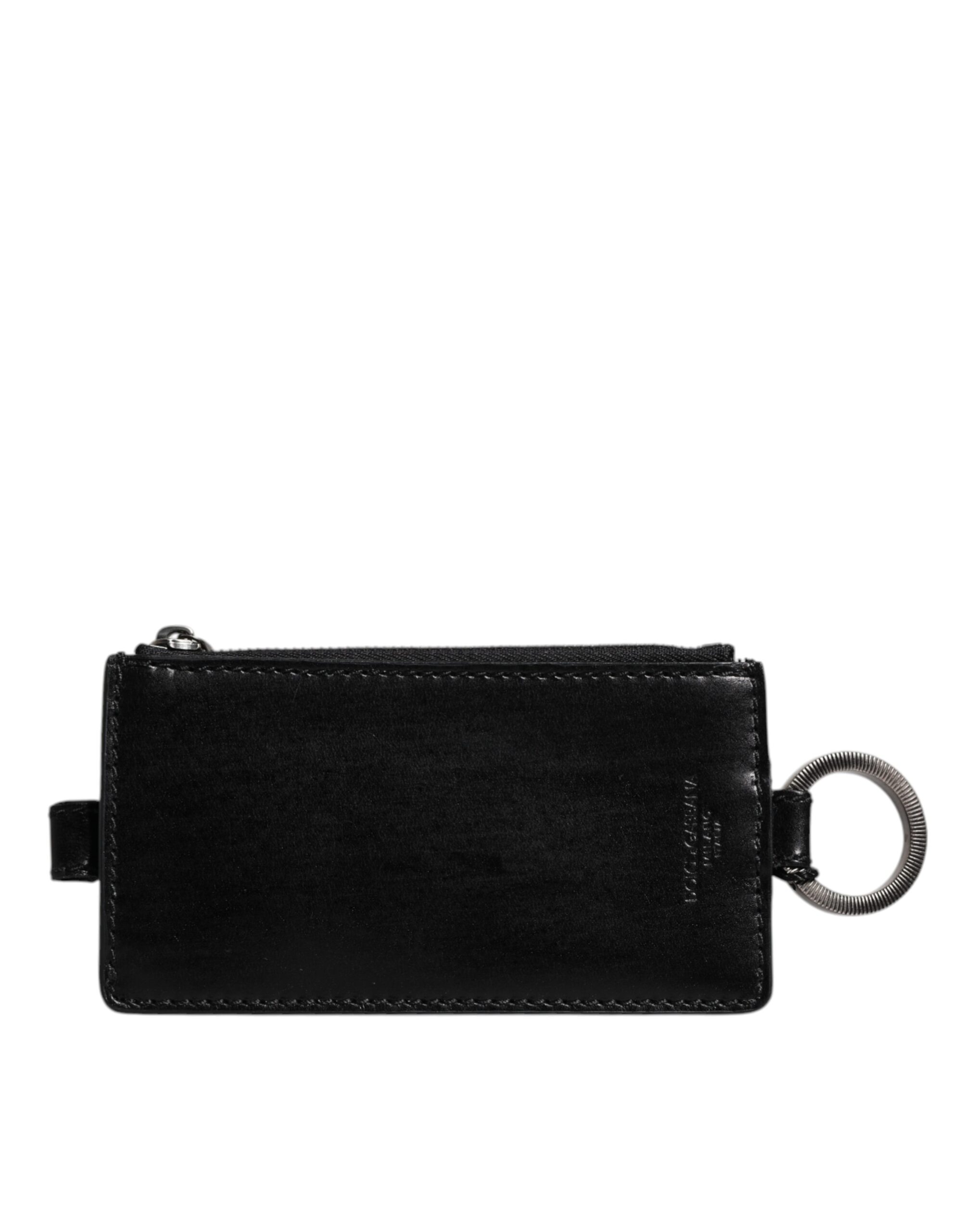Кошелек-держатель для карт с логотипом из кожи Black Horse Dolce & Gabbana — фото 2