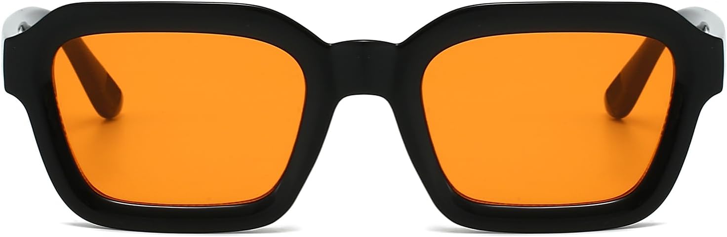 

Солнцезащитные очки YAMEIZE в стиле ретро, ​​квадратные, для мужчин и женщин, винтажные, шестиугольные, 90-е годы, с тонировкой, защита от ультрафиолета UV400, Black Orange