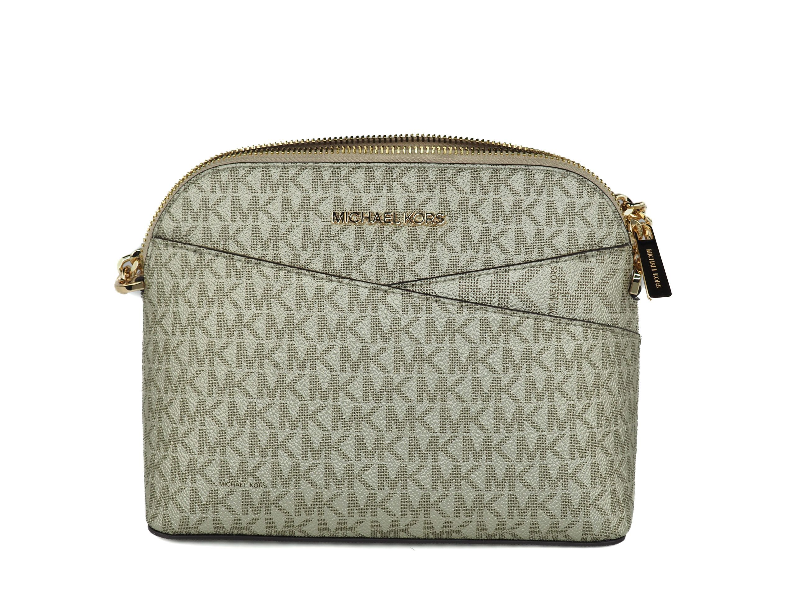 

Сумка через плечо Jet Set Travel Medium Leather X Cross Dome (бледно-золотистая подпись/золото) Michael Kors