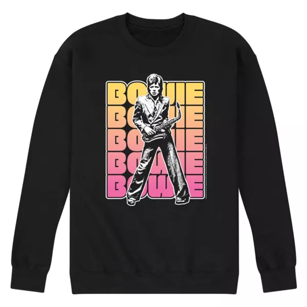 

Мужская флисовая кофта David Bowie Stacked Licensed Character, черный