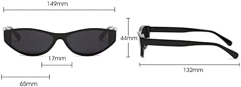 

Модные маленькие цельные солнцезащитные очки для женщин, винтажные очки «кошачий глаз», уникальные панк-очки с защитой от УФ-излучения UV400 MTZJH, Yellow