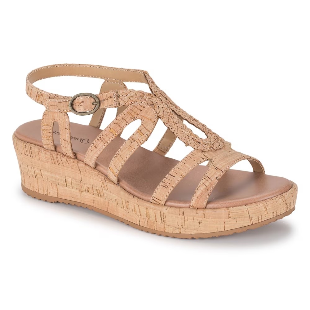 Босоножки на танкетке Wilma Baretraps, цвет natural cork