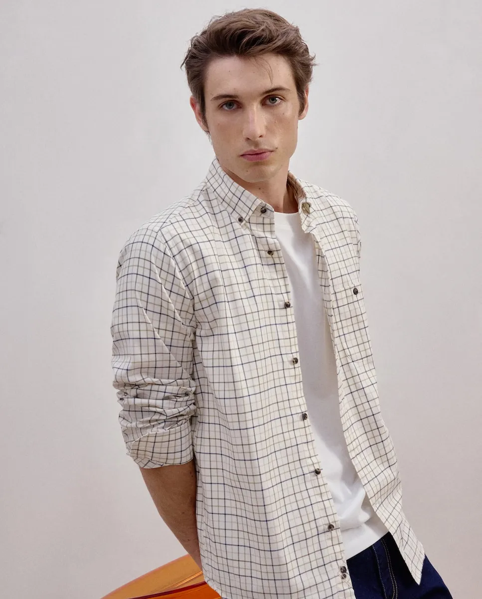 

Рубашка с длинным рукавом из вельвета в клетку Harrys, классического кроя Dustin, зеленый