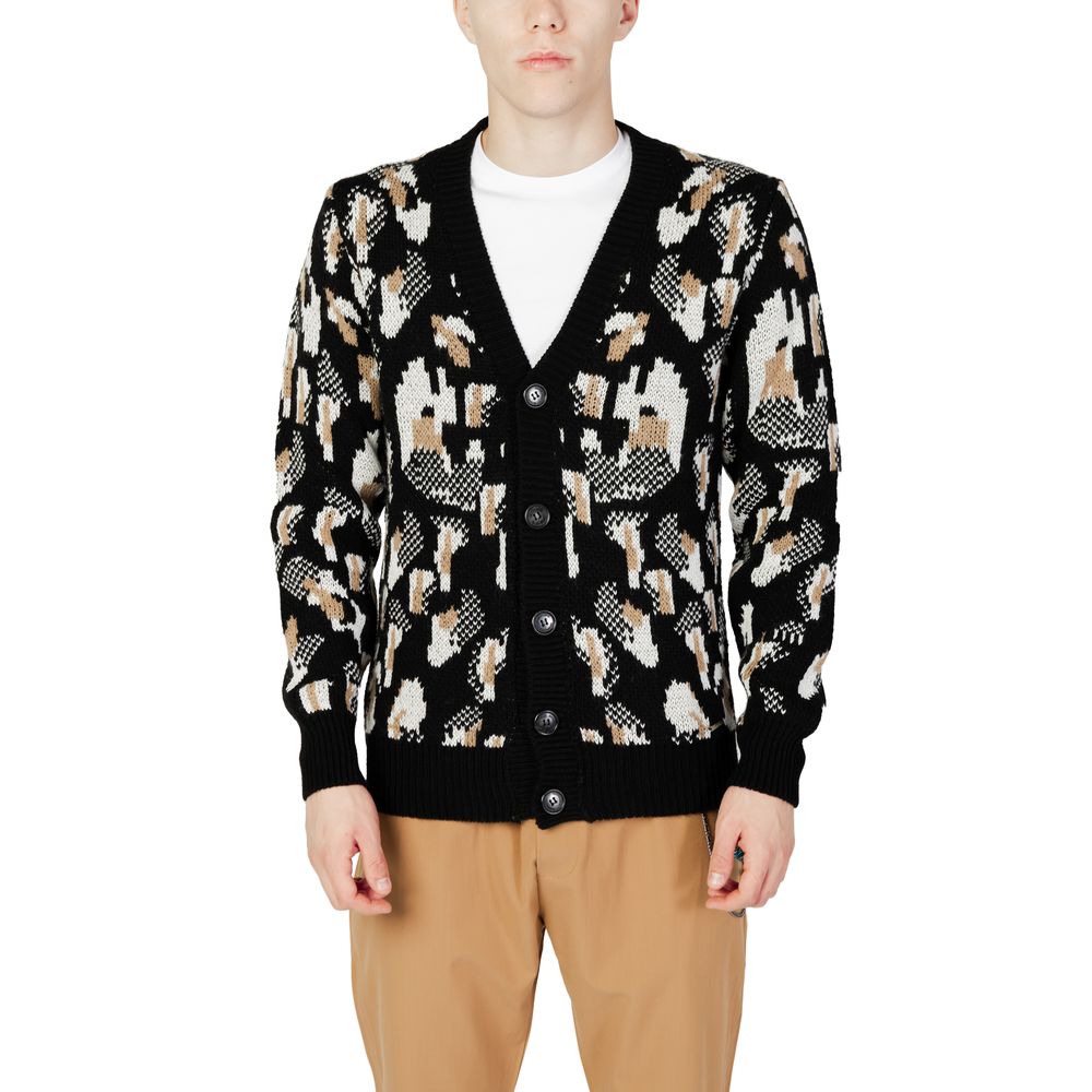 

Черный шерстяной кардиган Gianni Lupo