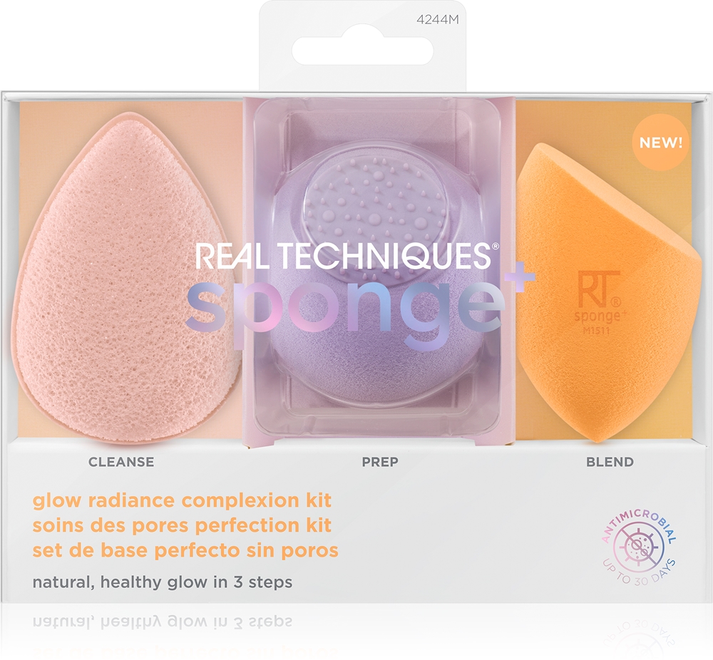 

Набор аппликаторов Sponge+ Glow Radiance для безупречного образа Real Techniques, 3 шт