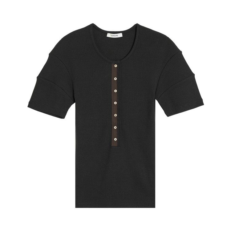 

Топ Lemaire Fitted Henley, Jet Black
