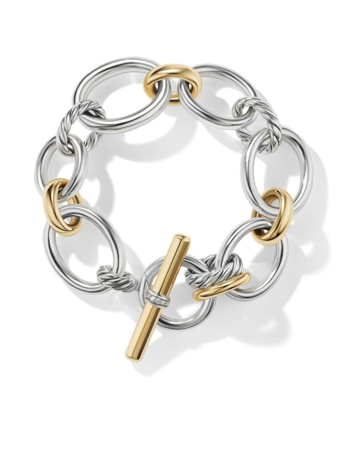 

Цепочный браслет Mercer из желтого золота David Yurman, серебряный