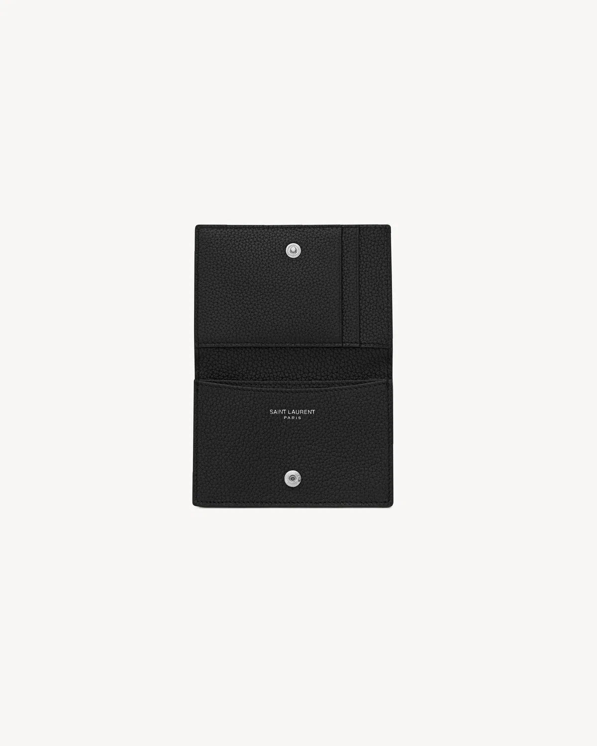 Визитница Cassandre Shadow SAINT LAURENT из зернистой кожи, черный — фото 4