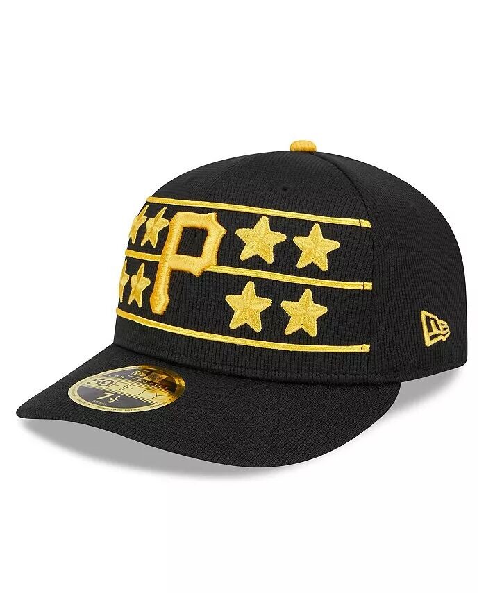 

Мужская черная облегающая шляпа Pittsburgh Pirates 2024 с низким профилем 59FIFTY New Era, черный