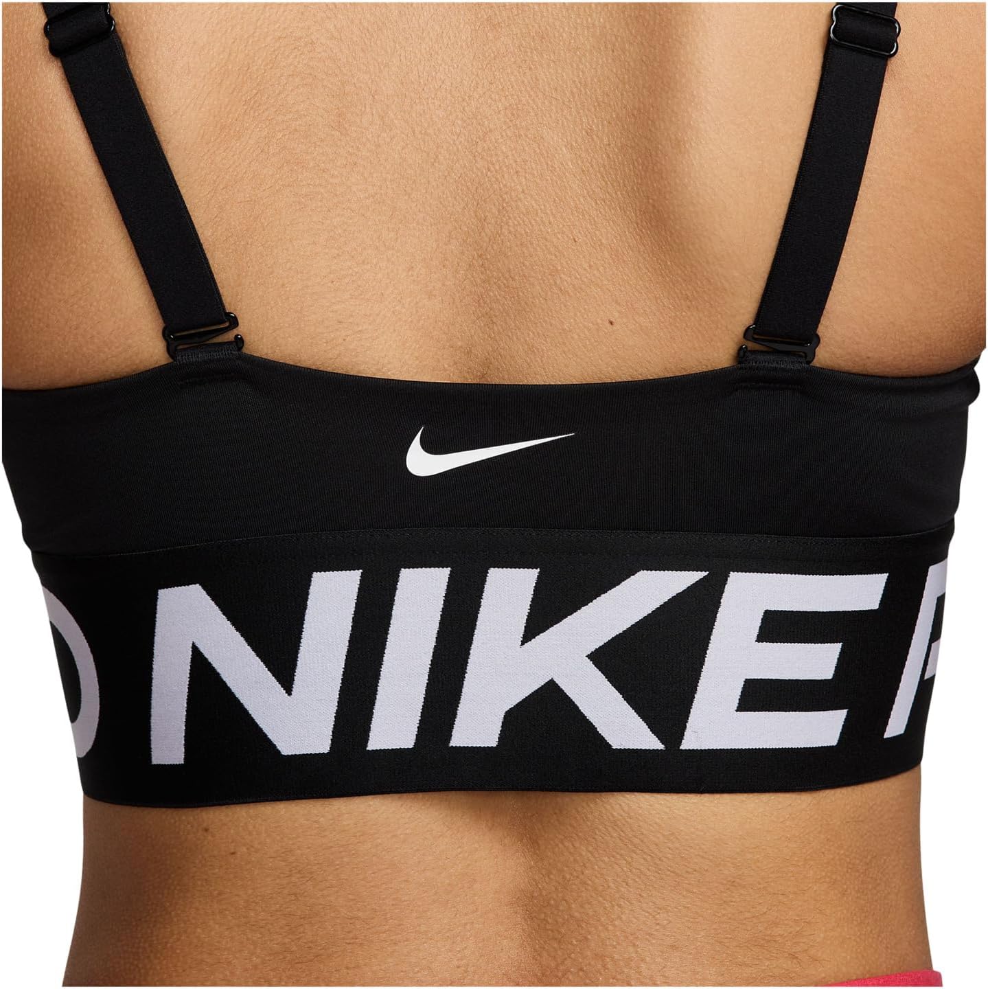 Бюстгальтер Nike Pro Indy Plunge Medium Support Bra, цвет Black/White/White — фото 4