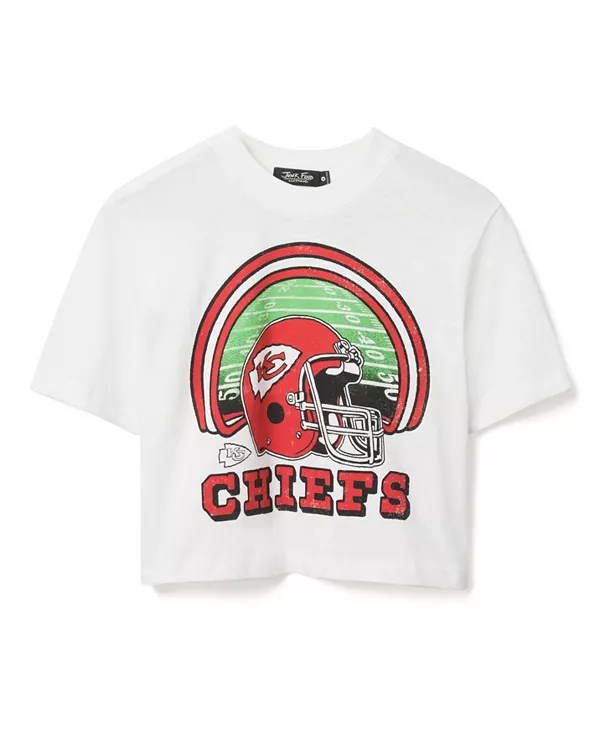 

Женская футболка с высоким воротником NFL Kansas City Chiefs Game Time Junk Food Clothing, белый