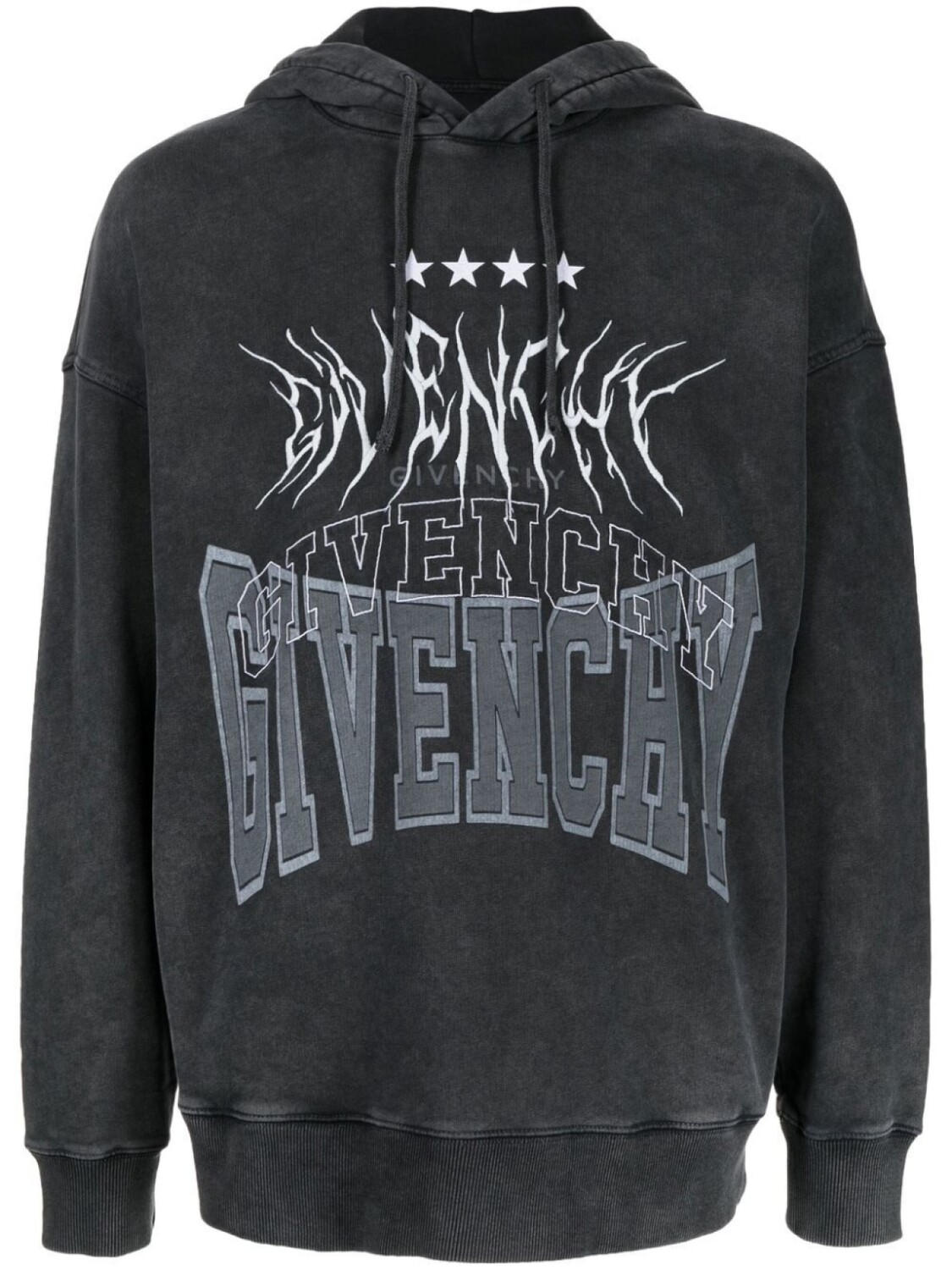 

Худи с кулиской и вышитым логотипом Givenchy, черный