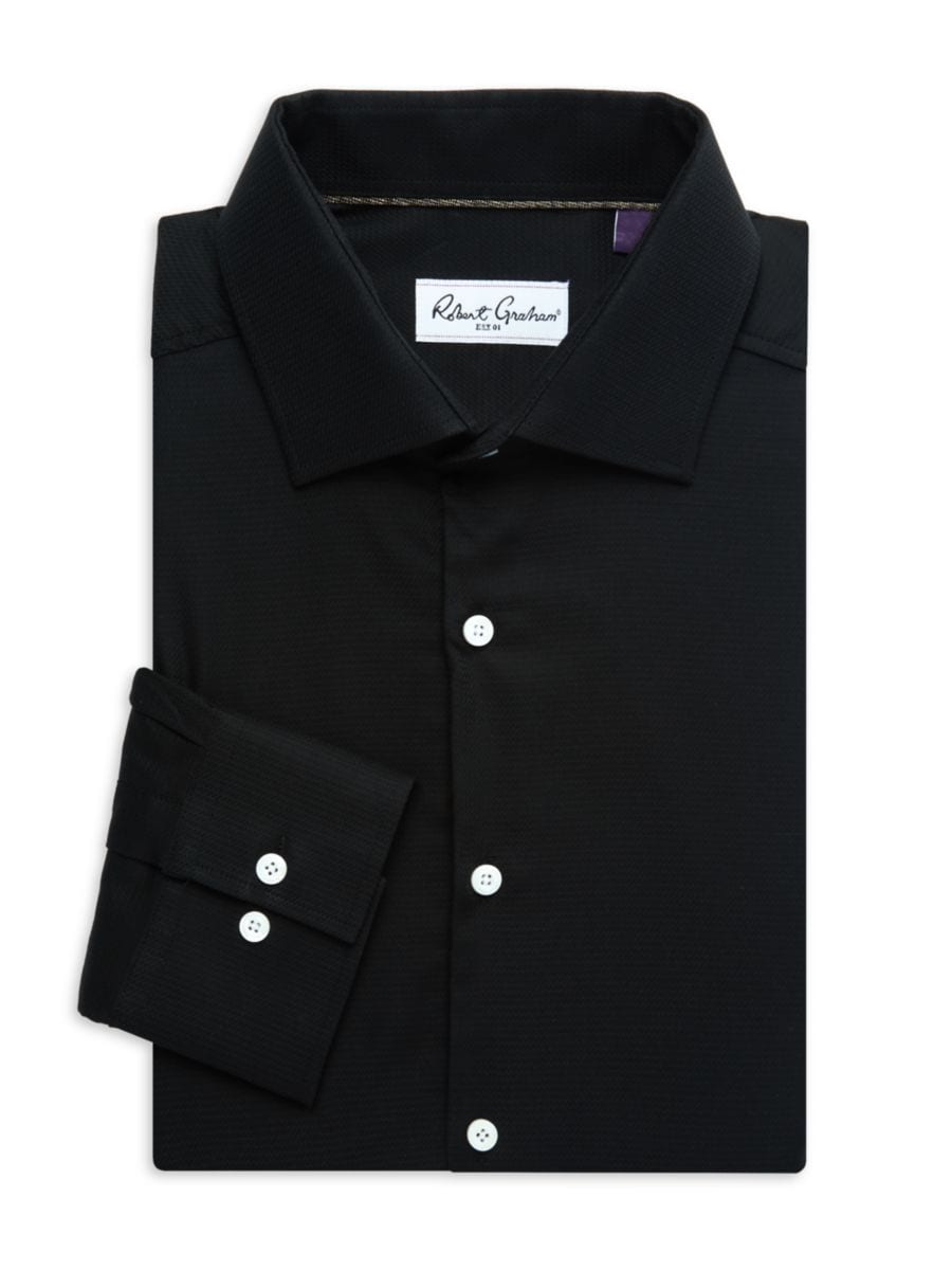 

Рубашка Arch Cotton Slim Fit Robert Graham, черный