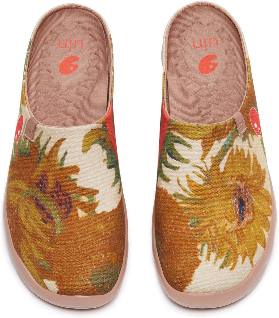 

Мужские легкие тапочки UIN с росписью, удобные мюли для ходьбы, повседневного дома и путешествий, обувь Малага, Malaga-van Gogh Sunflowers