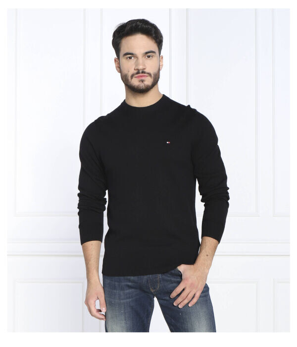 Свитер мужской Tommy Hilfiger Regular Fit, черный — фото 3