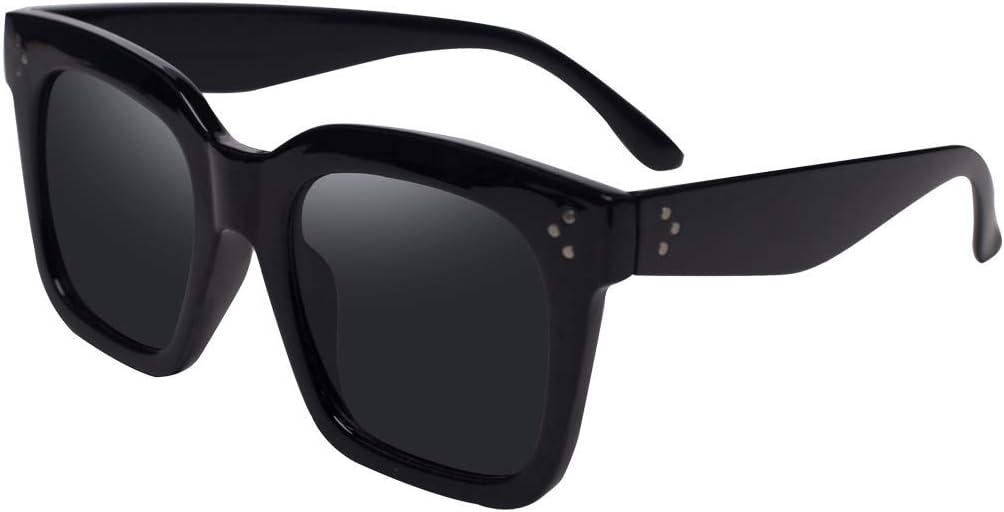 

Винтажные женские солнцезащитные очки большого размера, дизайнерские, роскошные, квадратной формы, защита от УФ-излучения UV400, плоские линзы TAOTAOQI, Black Frame Grey Lens