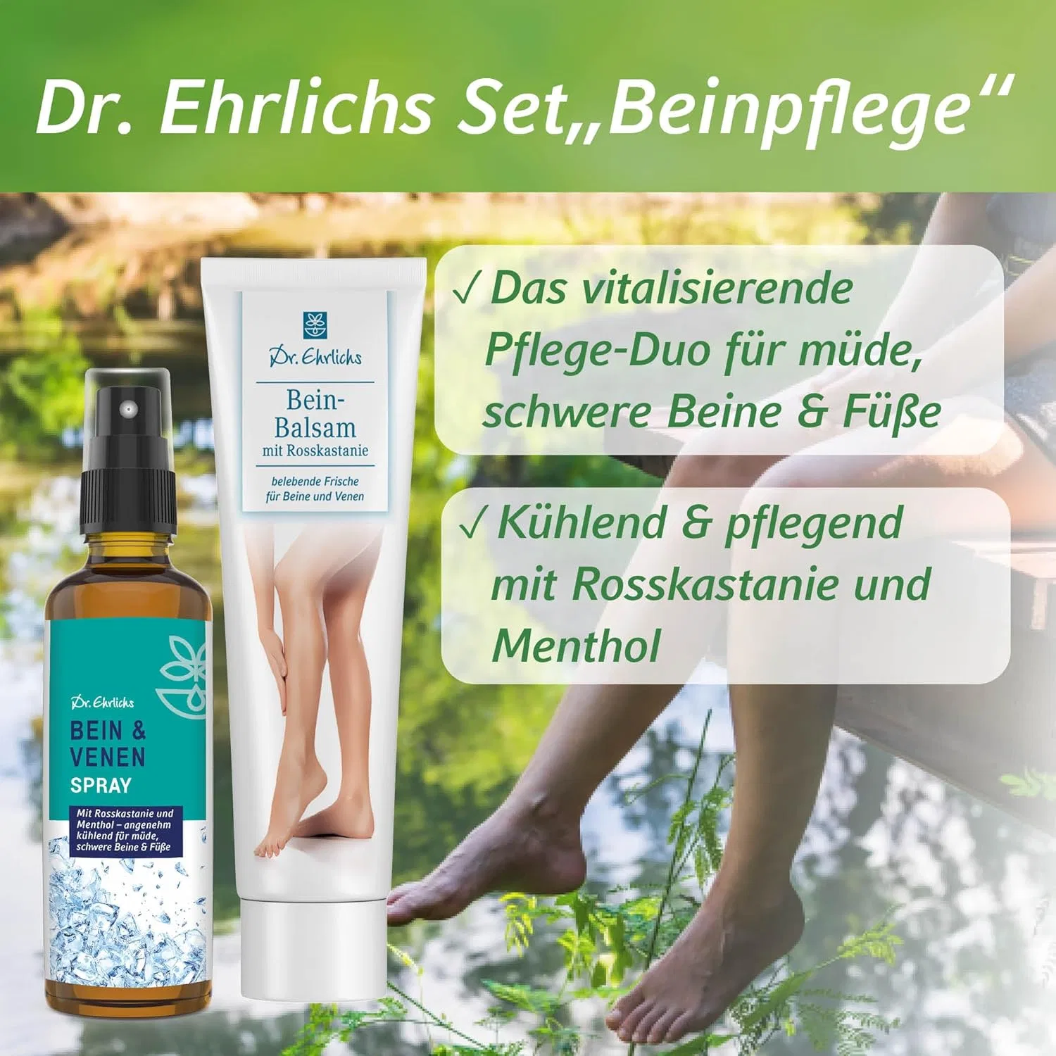Набор для ухода за ногами Dr. Ehrlichs: бальзам и охлаждающий спрей Dr. Ehrlichs Gesundkatalog — фото 2