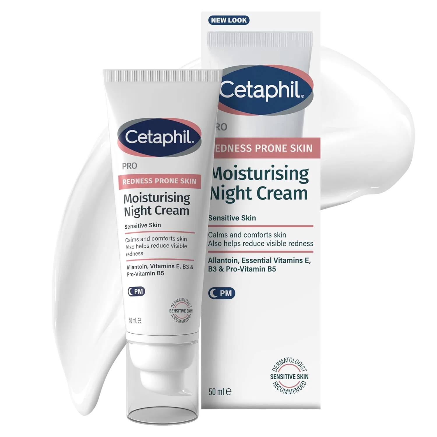 Крем для лица Cetaphil — Увлажняющий ночной Pro Sensitive для кожи, склонной к покраснениям или розацеа, 50 мл