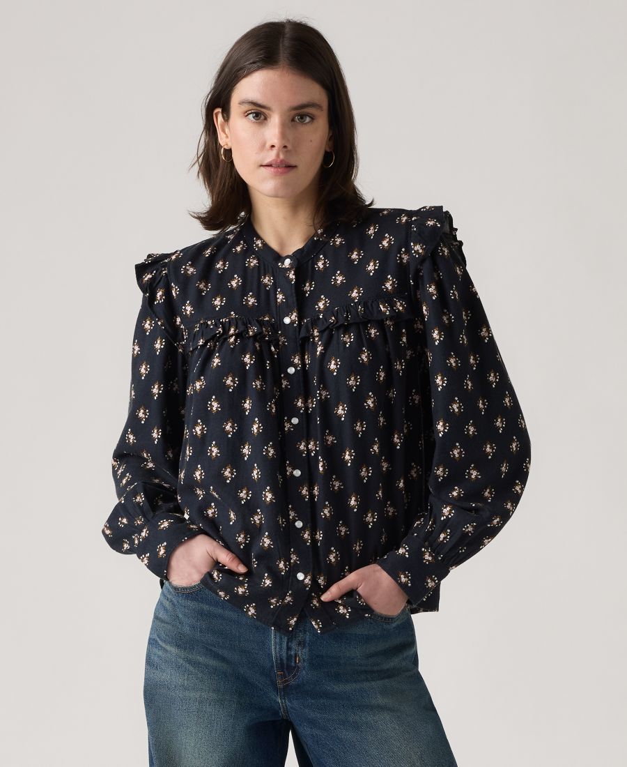 

Женская блузка Gianna с длинными рукавами и оборками Levi's, Blue multi
