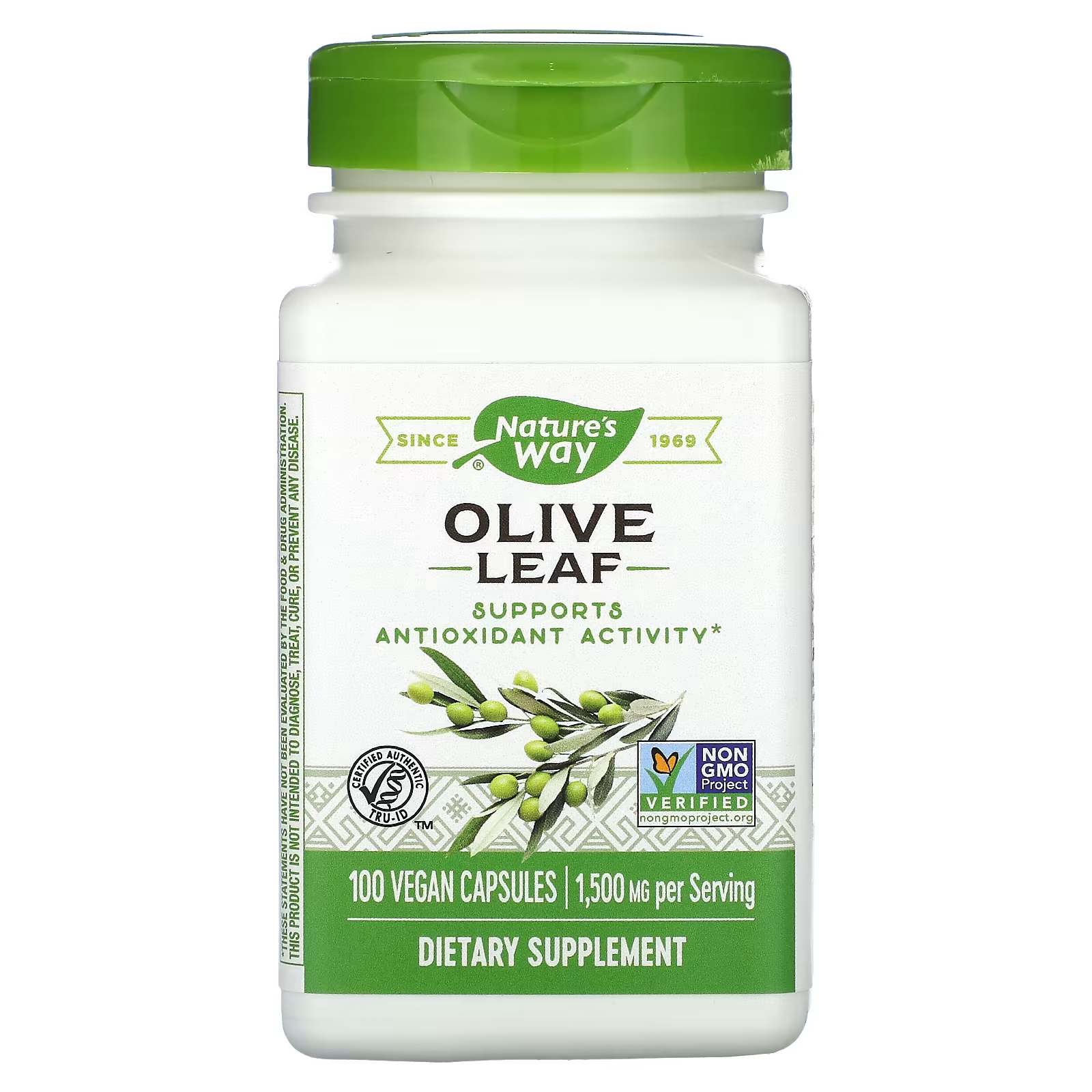 

Добавка Nature's Way Olive Leaf 1500 мг, 100 веганских капсул