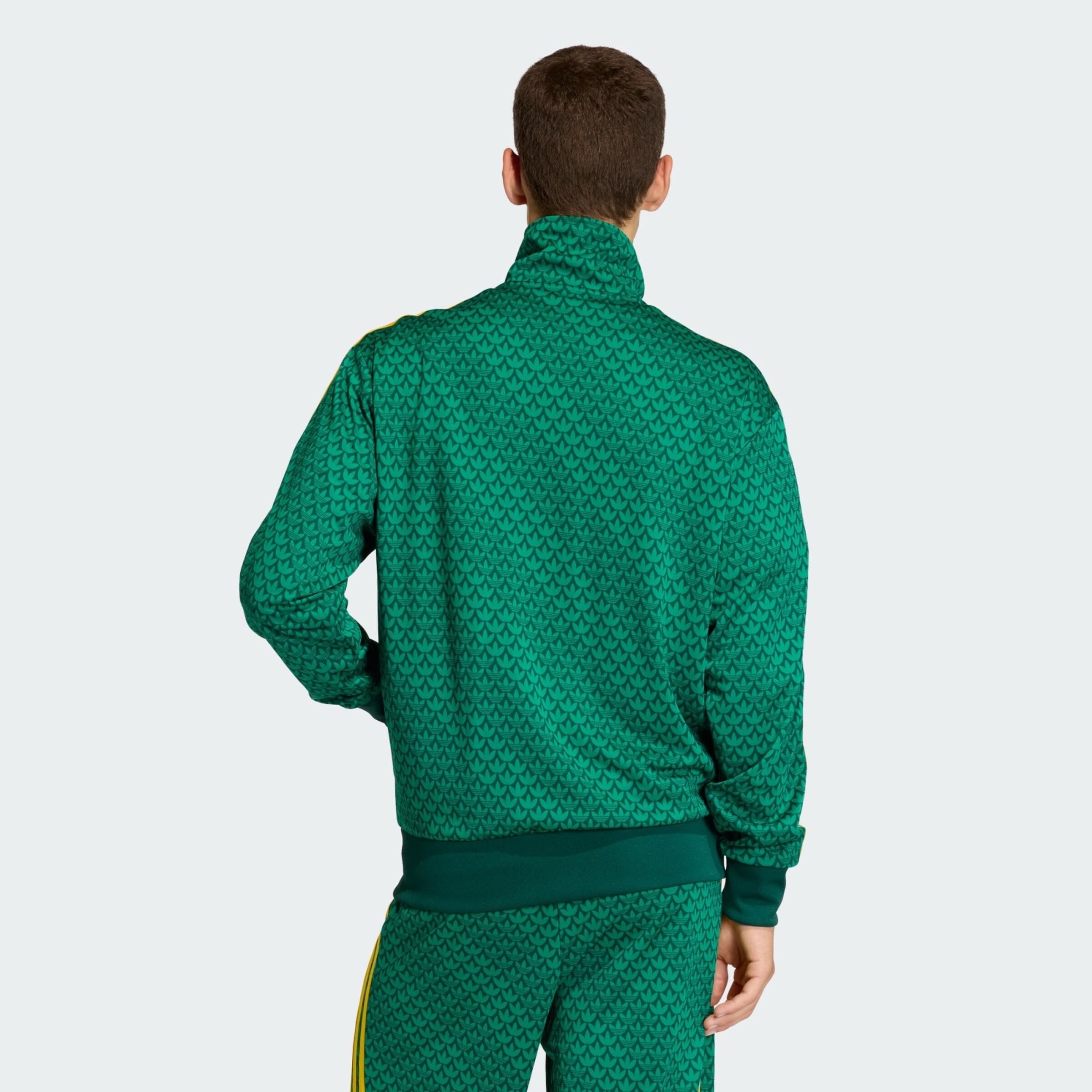 Adidas Originals Толстовка с молнией 'Firebird' в изумрудном, темно-зеленом цвете — фото 3
