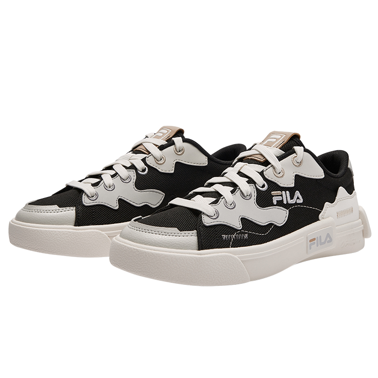 Кроссовки Map Shoes, легкие, амортизирующие, низкие, детские, для скейтбординга, черно-желтые, тускло-серые FILA KIDS, черный/серый/желтый — фото 3