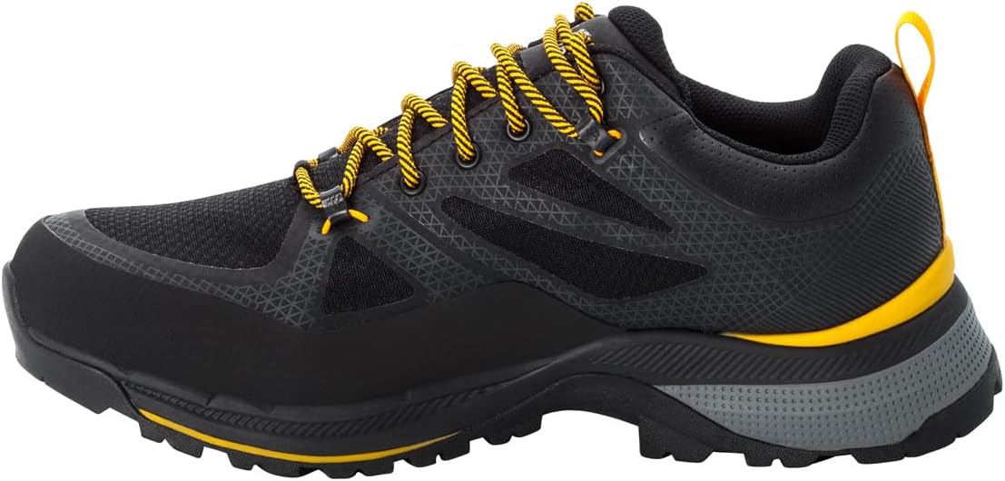 Мужские кроссовки Jack Wolfskin Force Striker Texapore Low M, черный/желтый — фото 2