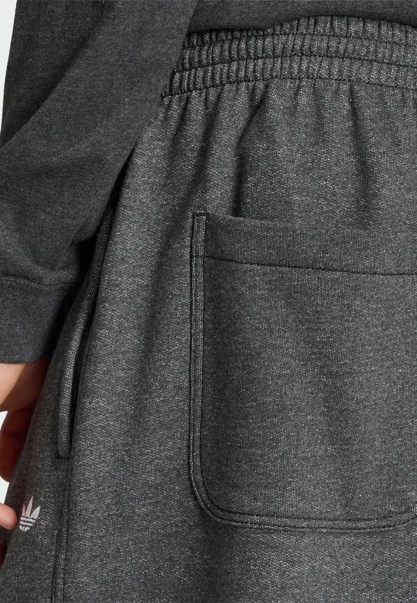 Штаны спортивные Adidas Originals Trefoil essentials melange baggy open hem pants tracksuit bottoms, темно-серый меланж — фото 4