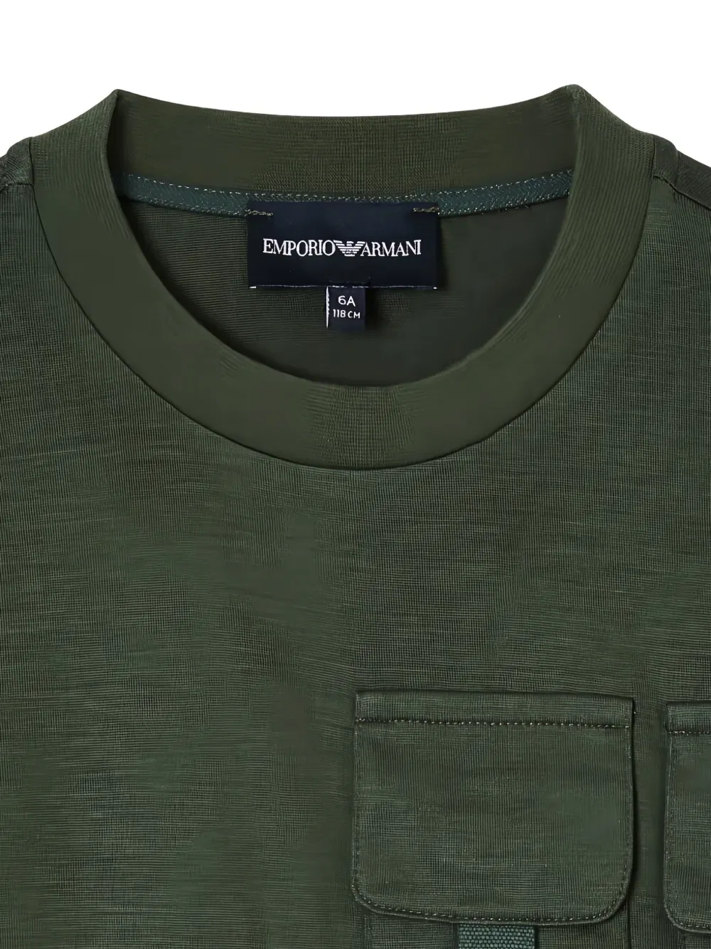 Футболка с карманом Emporio Armani Kids, зеленый — фото 3