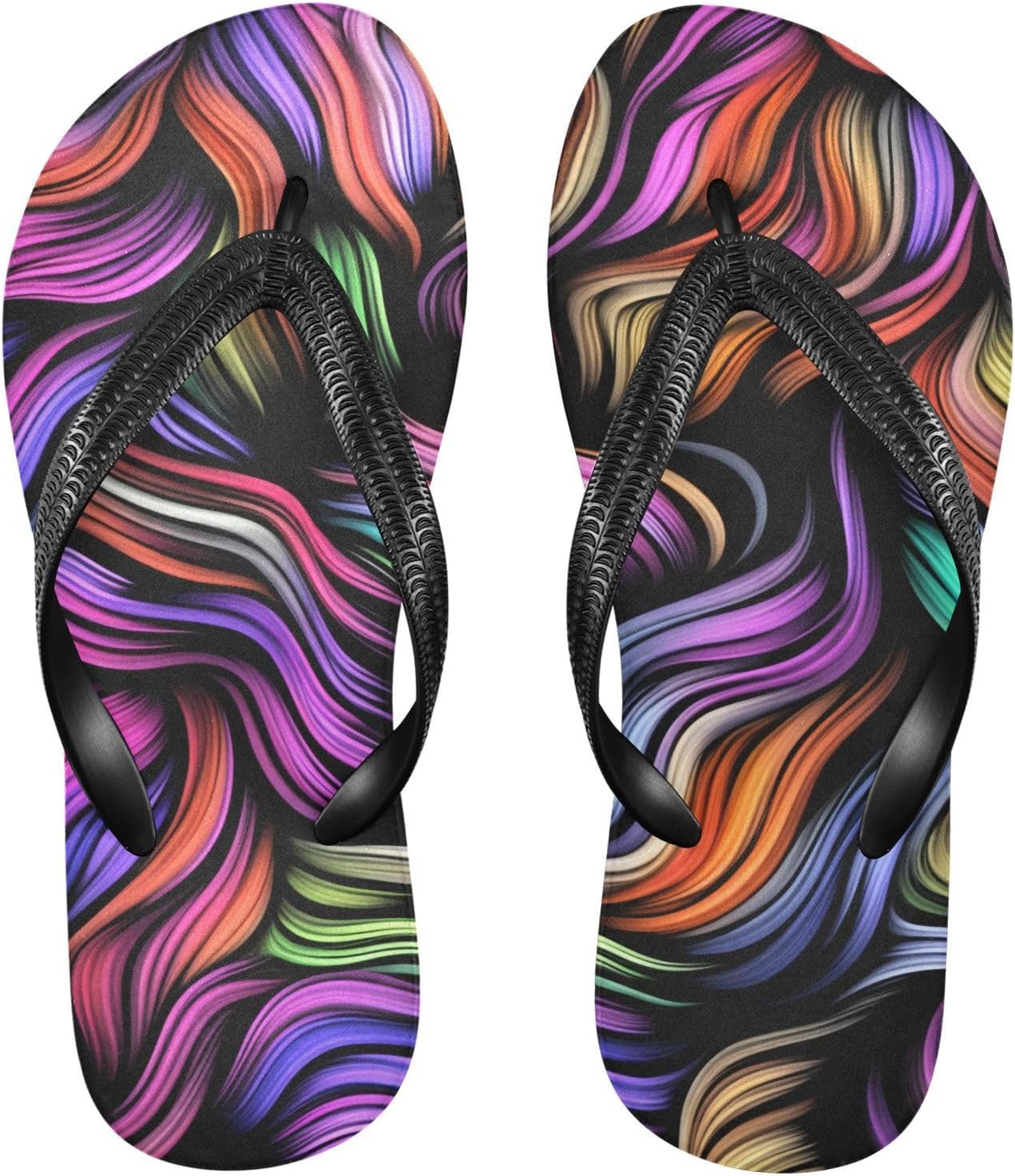 

Пляжные летние сандалии Colors Waves Flip Flop для женщин и мужчин 20862024 Kfbe, Rainbow