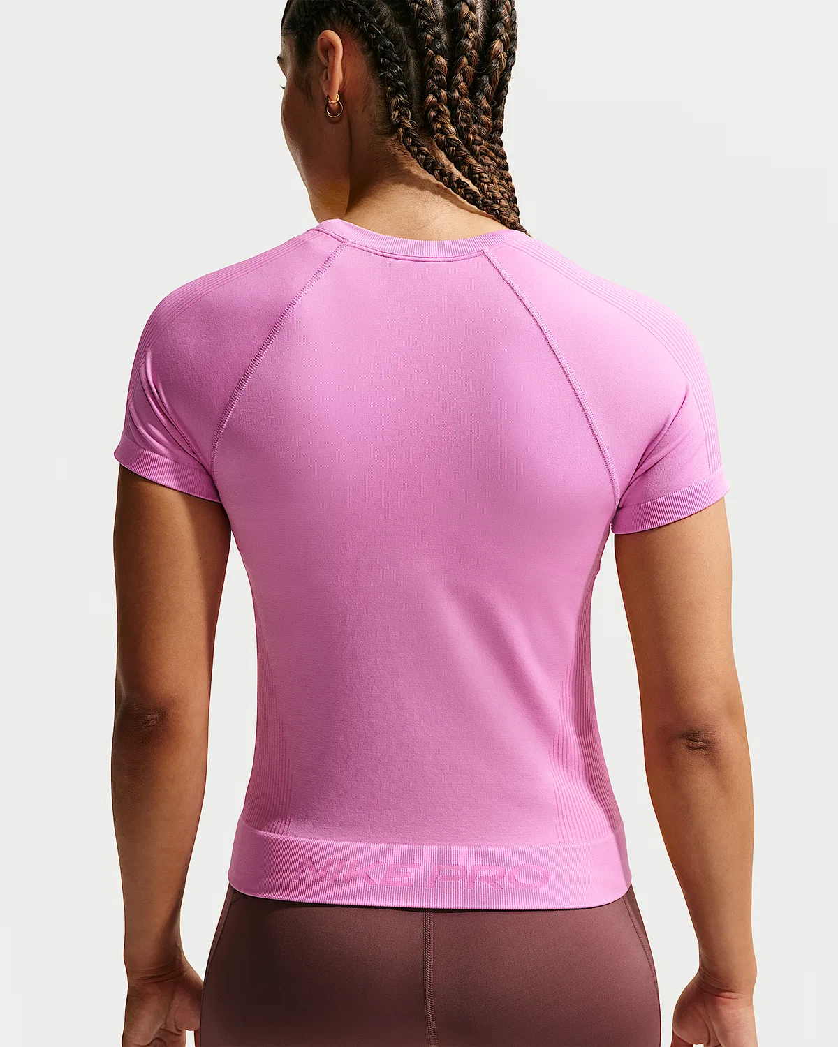 Женская футболка Dri-FIT Nike Pro Seamless, Light Magenta — фото 2