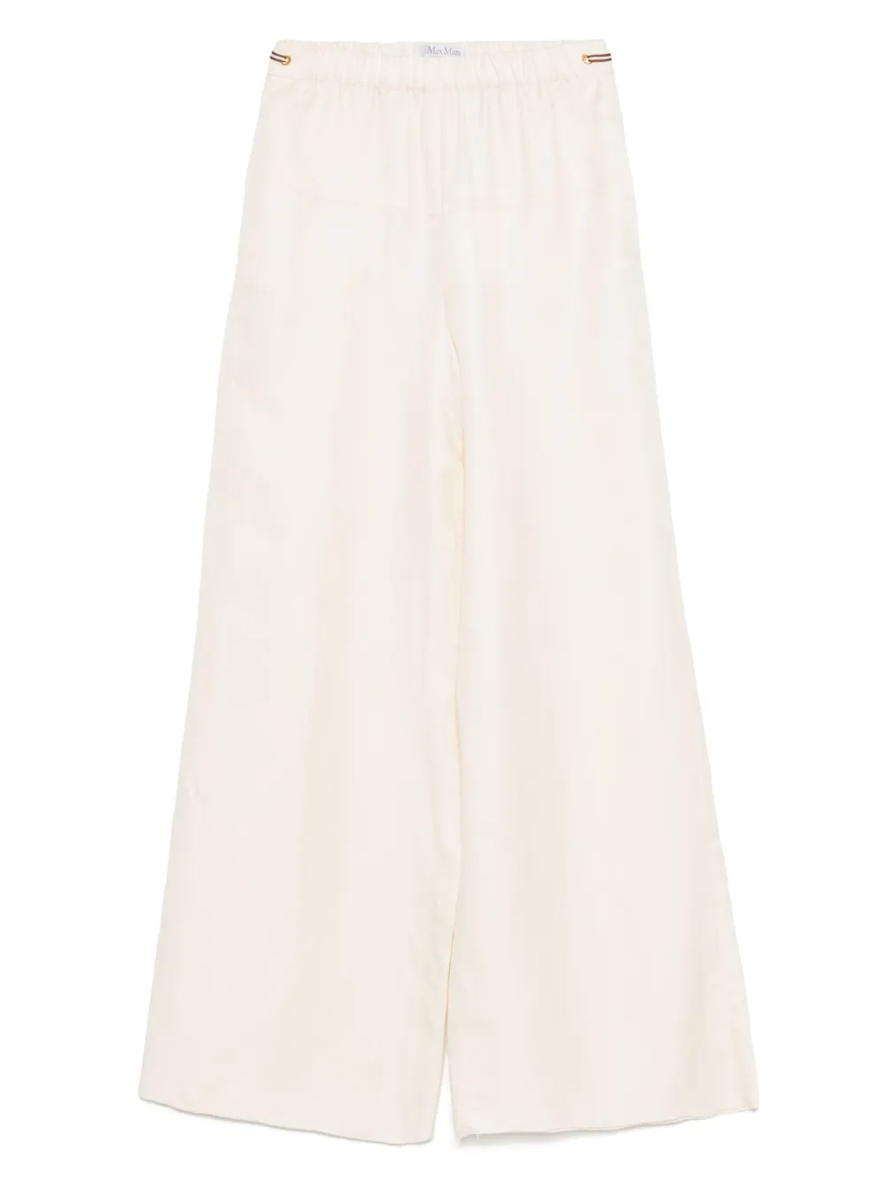 

Брюки широкого кроя из смесового льна MAX MARA, нейтральный