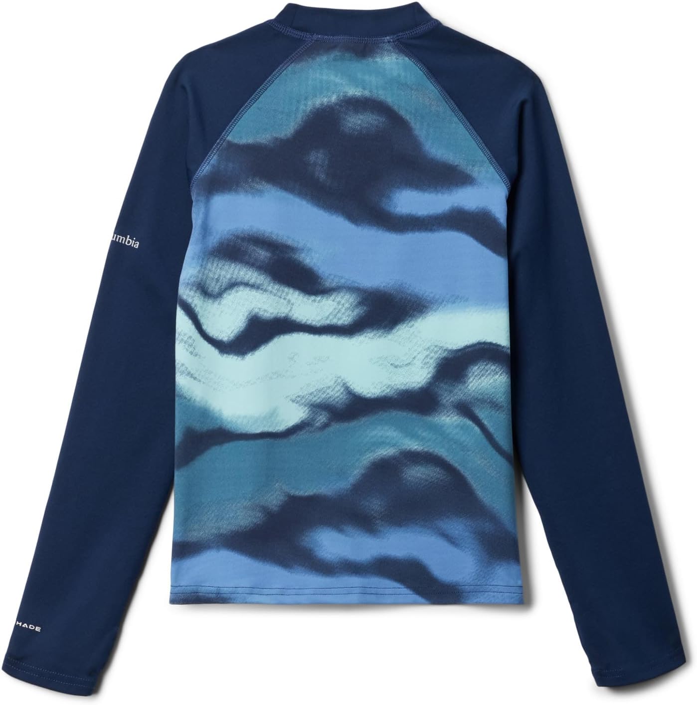 Columbia Unisex-Child Sandy Shores Printed Long Sleeve Sunguard, Coll Navy Undercurrent/Coll Navy — фото 2