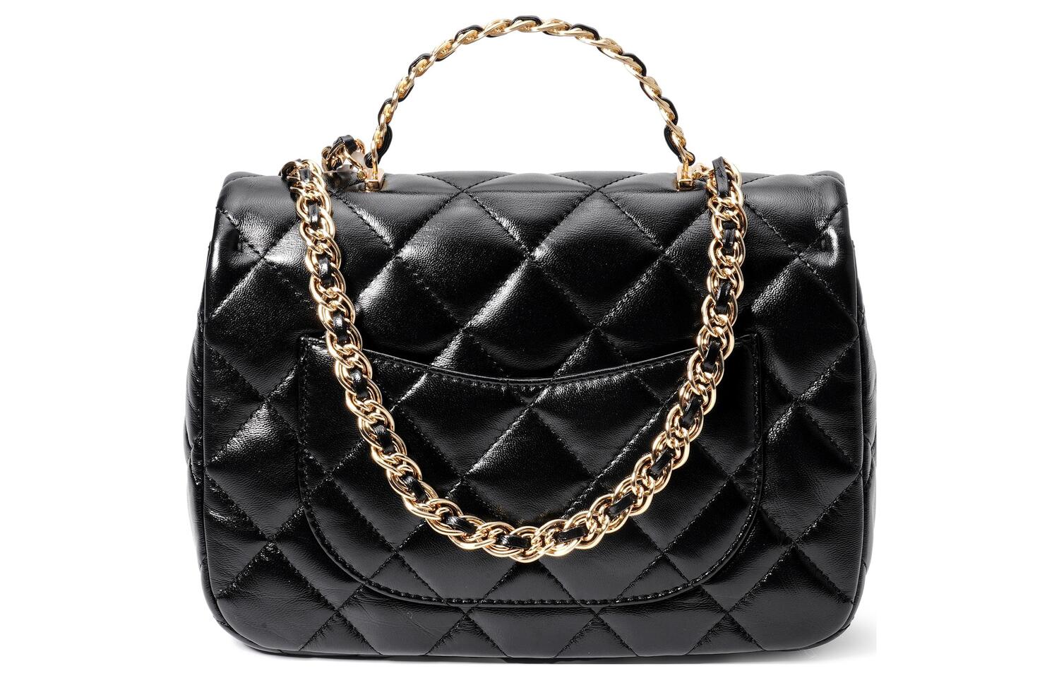 CHANEL Классическая сумка на клапане из кожи ягненка — фото 4